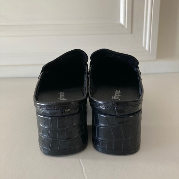 NWOT Jeffrey Campbell Free People Black Animal Print Studious Loafer Mules 9.5 - Picture 5 of 7